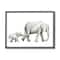 Stupell Industries Baby Elephant Mother Watercolor Painting Nursery Safari Animals Framed Wall Art